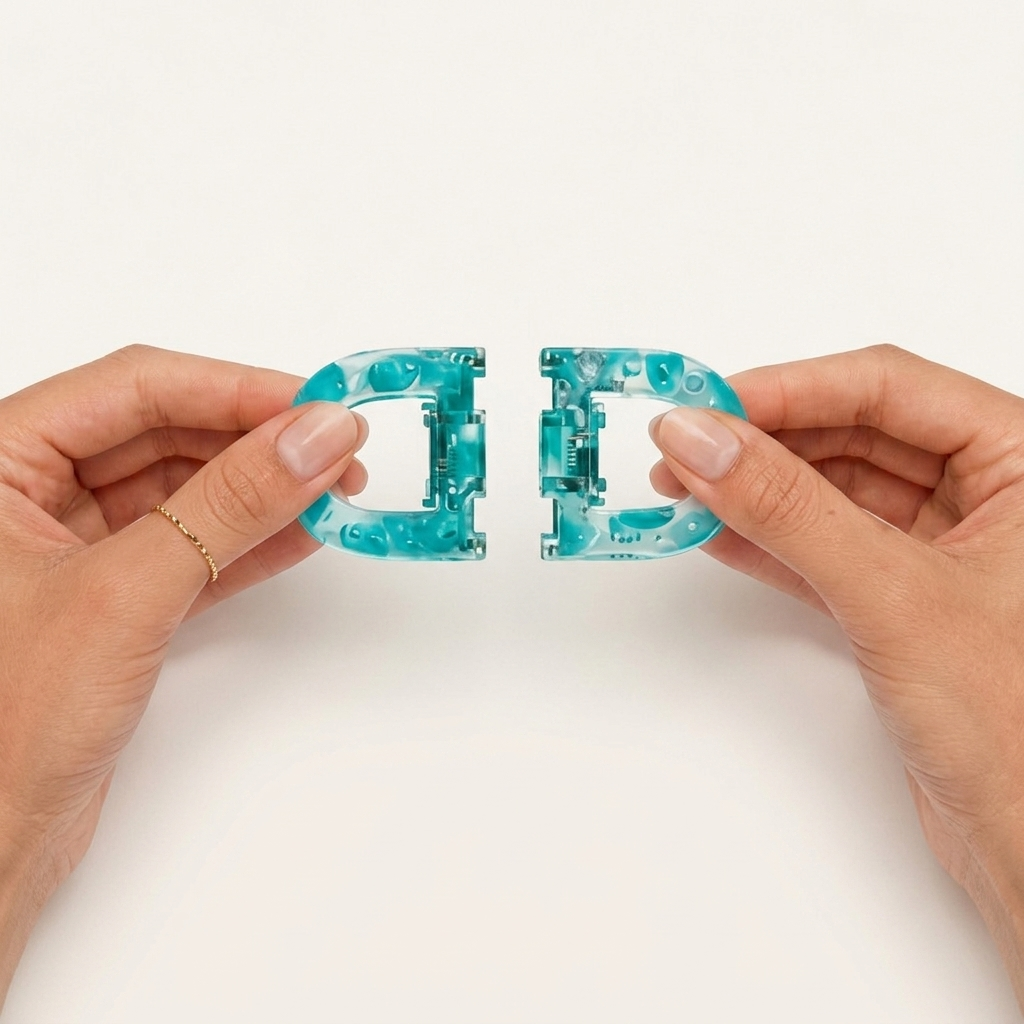 Barrette à cheveux magnétique